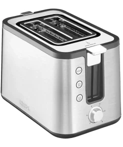 KRUPS KH442D10 Control Line Grille-pain inox, Toaster 2 fentes larges, Remontee extra haute, Fonctions rechauffage et decongelat