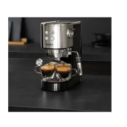 Krups Machine expresso à pompe, inox, Design compact, Arrêt automatique, Thermoblock XP444C10