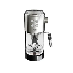 Krups Machine expresso à pompe, inox, Design compact, Arrêt automatique, Thermoblock XP444C10
