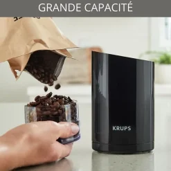 KRUPS Moulin a café électrique Fast Touch, Capacité 75g, 200 watts ,F2034210