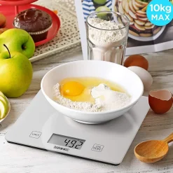 KS1080 Balance de cuisine Capacité 10 kg Affichage numérique Ajout de poids Précision 1 g Pâtisserie Courrier Duronic