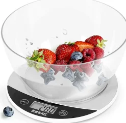 KS3000 Balance de cuisine Capacité 5 kg Affichage numérique Ajout de poids Précision 1 g Bol 2L Pâtisserie Courrier Duronic