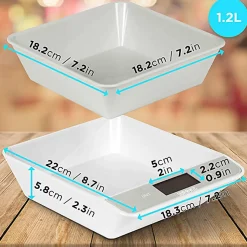 KS100 GY Balance de cuisine Capacité 5 kg Affichage numérique Ajout de poids Précision 1 g Bol 1,2L 4 capteurs précis Duronic