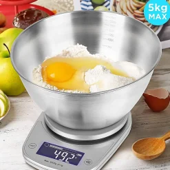 KS5000 SRSS Balance de cuisine Capacité 5 kg Affichage numérique Ajout de poids Précision 1 g Bol 2,5L Pâtisserie Courrier Duronic