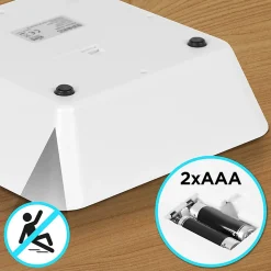 KS100 WH Balance de cuisine Capacité 5 kg Affichage numérique Ajout de poids Précision 1 g Bol 1,2L 4 capteurs précis Duronic
