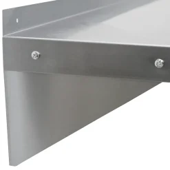 KuKoo Lot de Plan de Travail 180 cm en Inox & 2 Étagères Murales