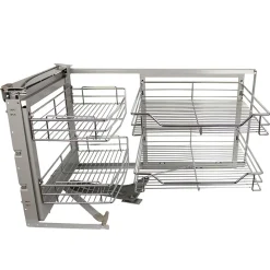 KuKoo Paniers Métalliques d Angle Coulissants - Côté gauche