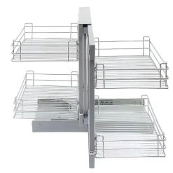 KuKoo Paniers Métalliques d Angle Coulissants - Côté Gauche