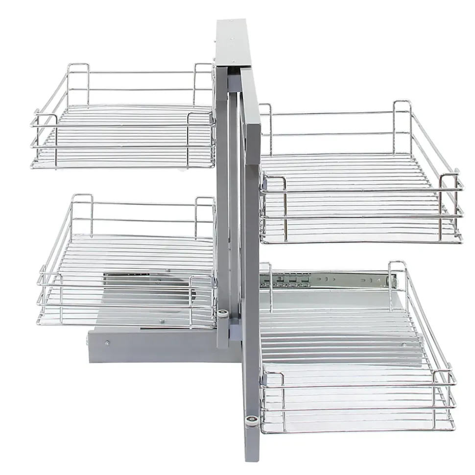 KuKoo Paniers Métalliques d Angle Coulissants - Côté Gauche