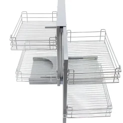 KuKoo Paniers Métalliques d Angle Coulissants - Côté Droit