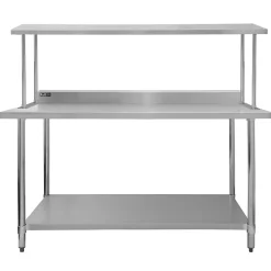 KuKoo Plan de Travail 150 cm avec Étagère d'Appoint à 1 Niveau