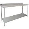 KuKoo Table de Travail en Inox - 180 x 60 x 90 cm