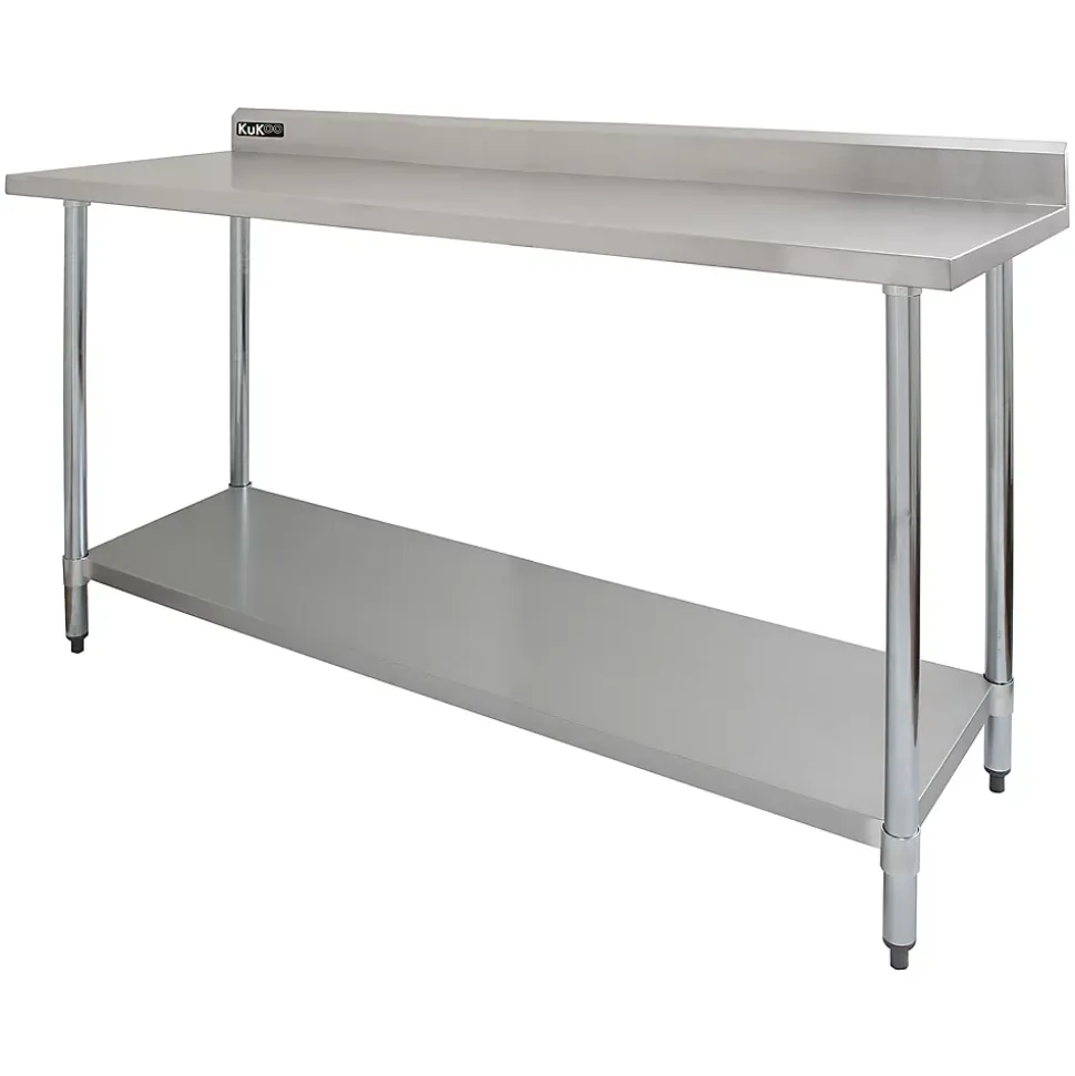 KuKoo Table de Travail en Inox - 180 x 60 x 90 cm