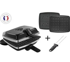 Lagrange Croque-gaufre-gaufrette 2 plaques 1000w noir - 039224