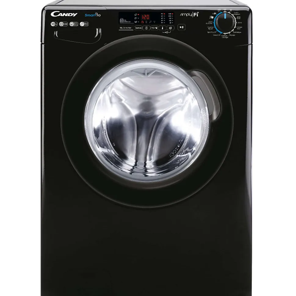 Lave-linge frontal 10kg 1200 tours/min noir Candy CO12103DBBE/1-47 smartpro