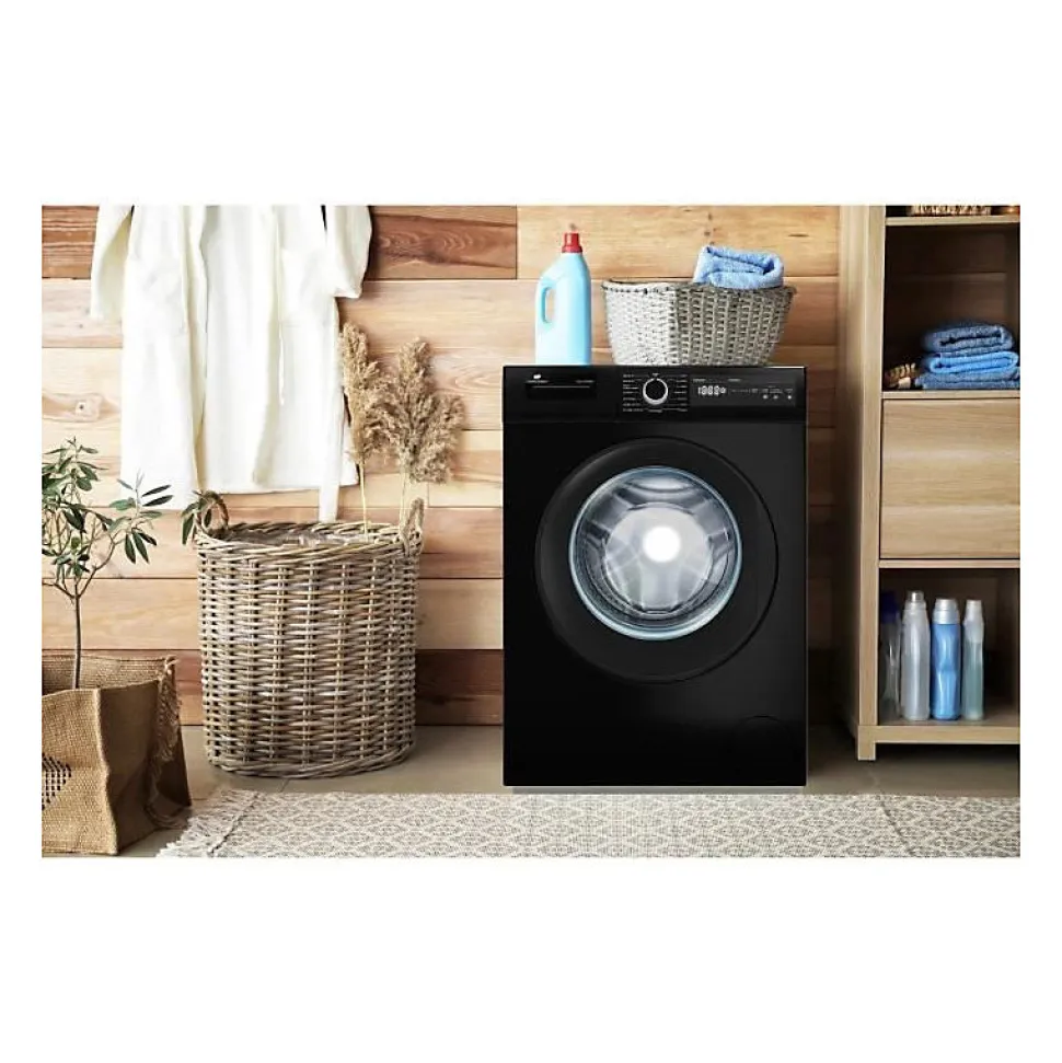 Lave-linge hublot CONTINENTAL EDISON CELL10140IBT - 10kg - Largeur 59,6 cm - moteur induction - noir mat