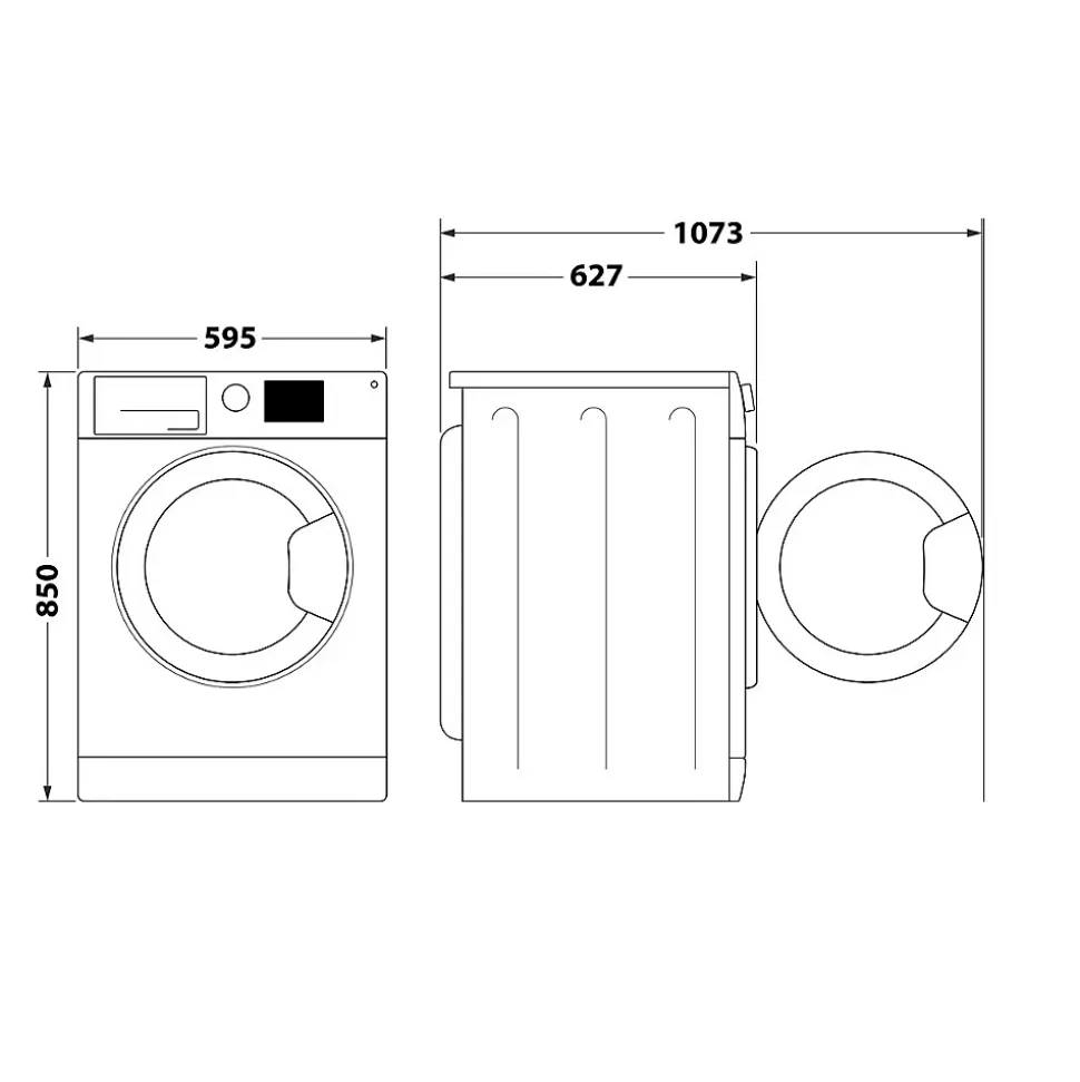 Lave-linge Hublot 9kg 1200trsmin WHIRLPOOL