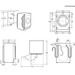 Lave-linge intégrable 8kg 1400 tours/min Electrolux EW7F1482BI perfectcare 700