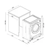 Lave-linge intégrable 8kg 1400 tours/min Candy CBW48TWME-S