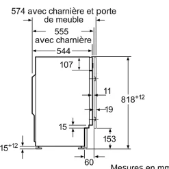 Lave-linge intégrable 8kg 1400 tours/min Siemens WI14W549FF iq700