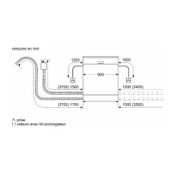 Lave-vaisselle 60cm 14 couverts 42db noir Siemens SN23EC03ME