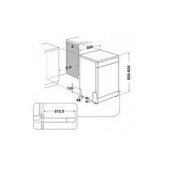 Lave-vaisselle 60cm 14 couverts 44db Whirlpool WFC3C34X