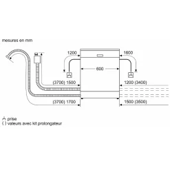 Lave-vaisselle 60cm 14 couverts 42db blanc Siemens SN23HW02ME