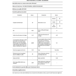 Lave-vaisselle 60cm 14 couverts 44db Whirlpool WFC3C34