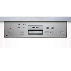 Lave-vaisselle 45cm 10 couverts 47db intégrable avec bandeau Brandt VS1010X