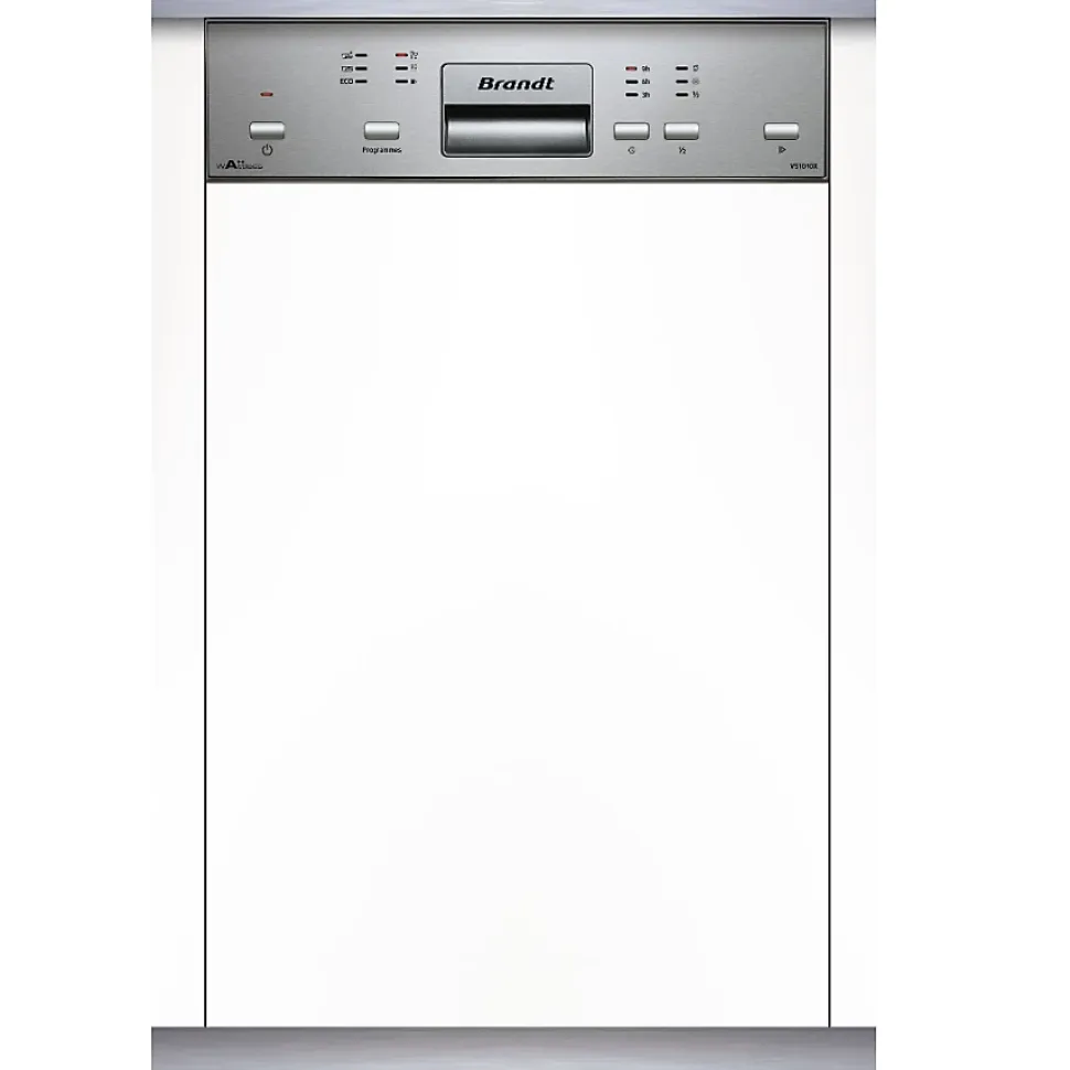 Lave-vaisselle 45cm 10 couverts 47db intégrable avec bandeau Brandt VS1010X
