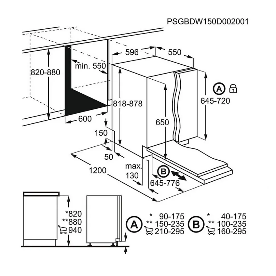 Lave-vaisselle 60cm 14 couverts 46db tout intégrable Electrolux EEM48300L