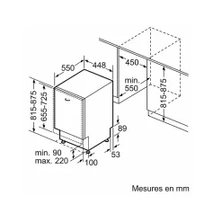 Lave-vaisselle 45cm 10 couverts 44db tout intégrable Bosch SPV6EMX05E