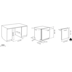 Lave-vaisselle 60cm 15 couverts 44db tout intégrable Rosieres RI5B4F1PTA-47 sublime