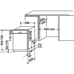 Lave-vaisselle encastrable WHIRLPOOL 14 Couverts 60cm D, WRIC3C34PE