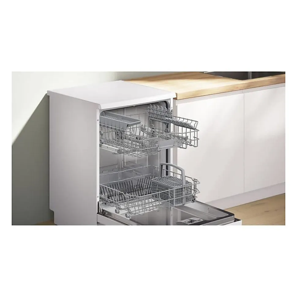 Lave-vaisselle intégrable BOSCH SMS2HTW02E SER2 - 14 couverts - Induction - L60cm - 43 dB - Blanc