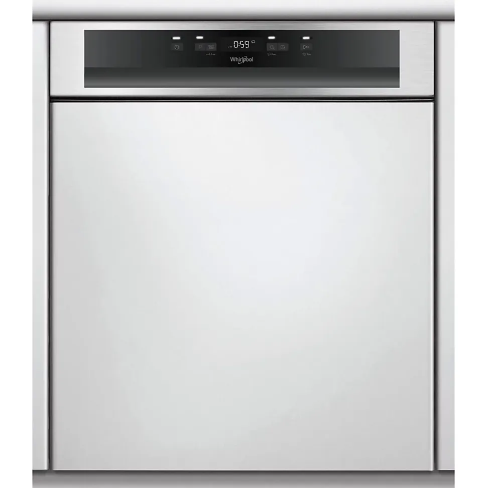 Lave-vaisselle intégrable encastrable bandeau Inox 46dB 14 couverts 60cm Moteur induction WHIRLPOOL