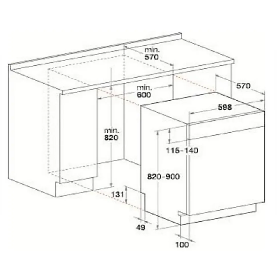 Lave-vaisselle intégrable encastrable bandeau Inox 46dB 14 couverts 60cm Moteur induction WHIRLPOOL