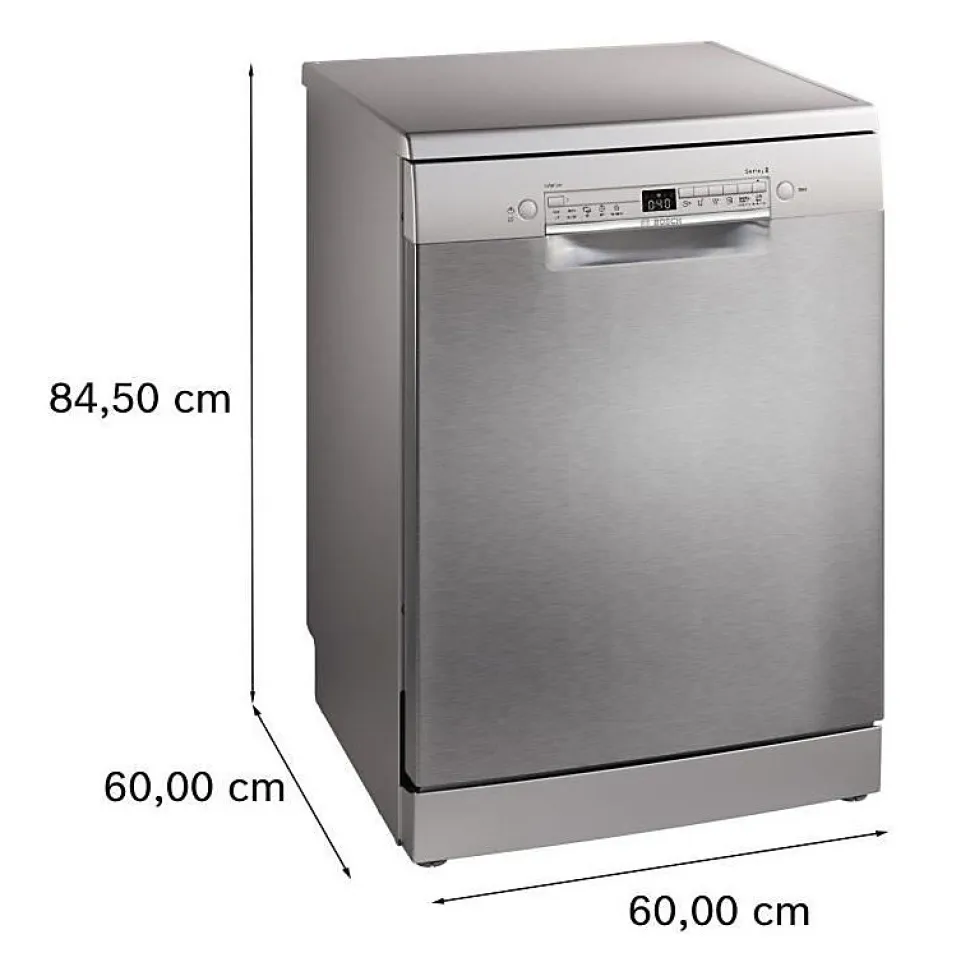 Lave-vaisselle pose libre BOSCH SMS2HVI02E SER2 - 14 couverts - Induction - L60cm - 46 dB - tiroir a couverts - Inox