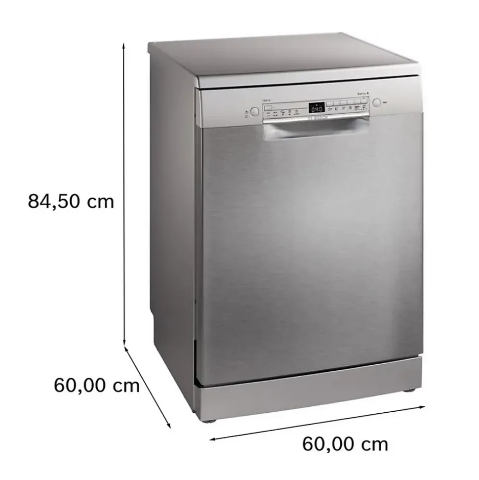 Lave-vaisselle pose libre BOSCH SMS2HVI02E SER2 - 14 couverts - Induction - L60cm - 46 dB - tiroir a couverts - Inox