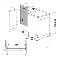 Lave-vaisselle pose libre MAXISPACE 60cm 43dB 15 couverts WHIRLPOOL