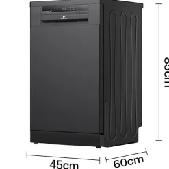 Lave-vaisselle pose libre - CONTINENTAL EDISON - CELV1145B - 11 couverts - 45 cm - 45 dB - Noir