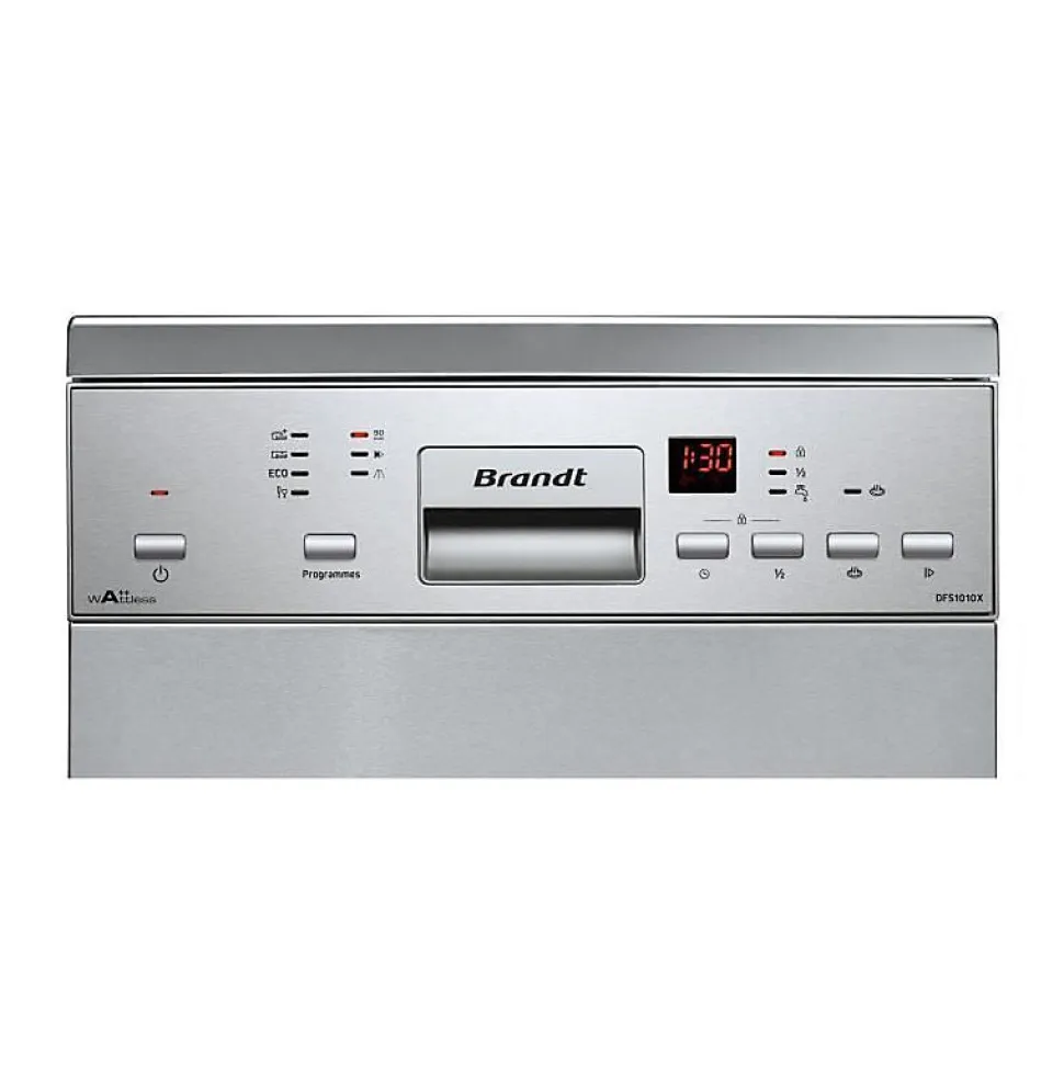 Lave-vaisselle pose libre BRANDT 10 Couverts 45cm A++, BRADFS1010X