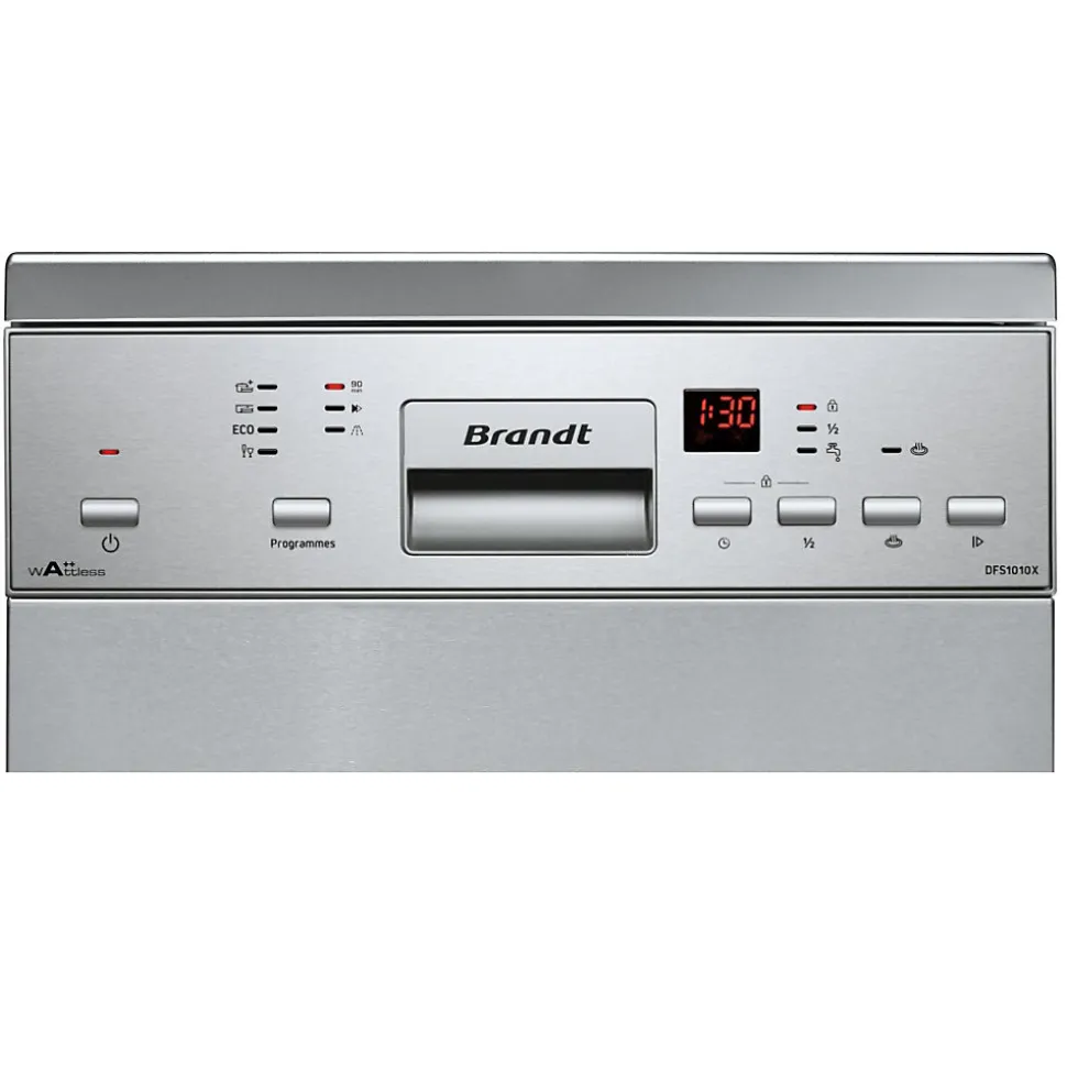 Lave-vaisselle pose libre BRANDT 10 Couverts 45cm A++, BRADFS1010X