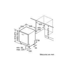 Lave-vaisselle tout intégrable 60 cm, SER6, Classe énergie A, Home Conn BOSCH - SMH6ECX12E