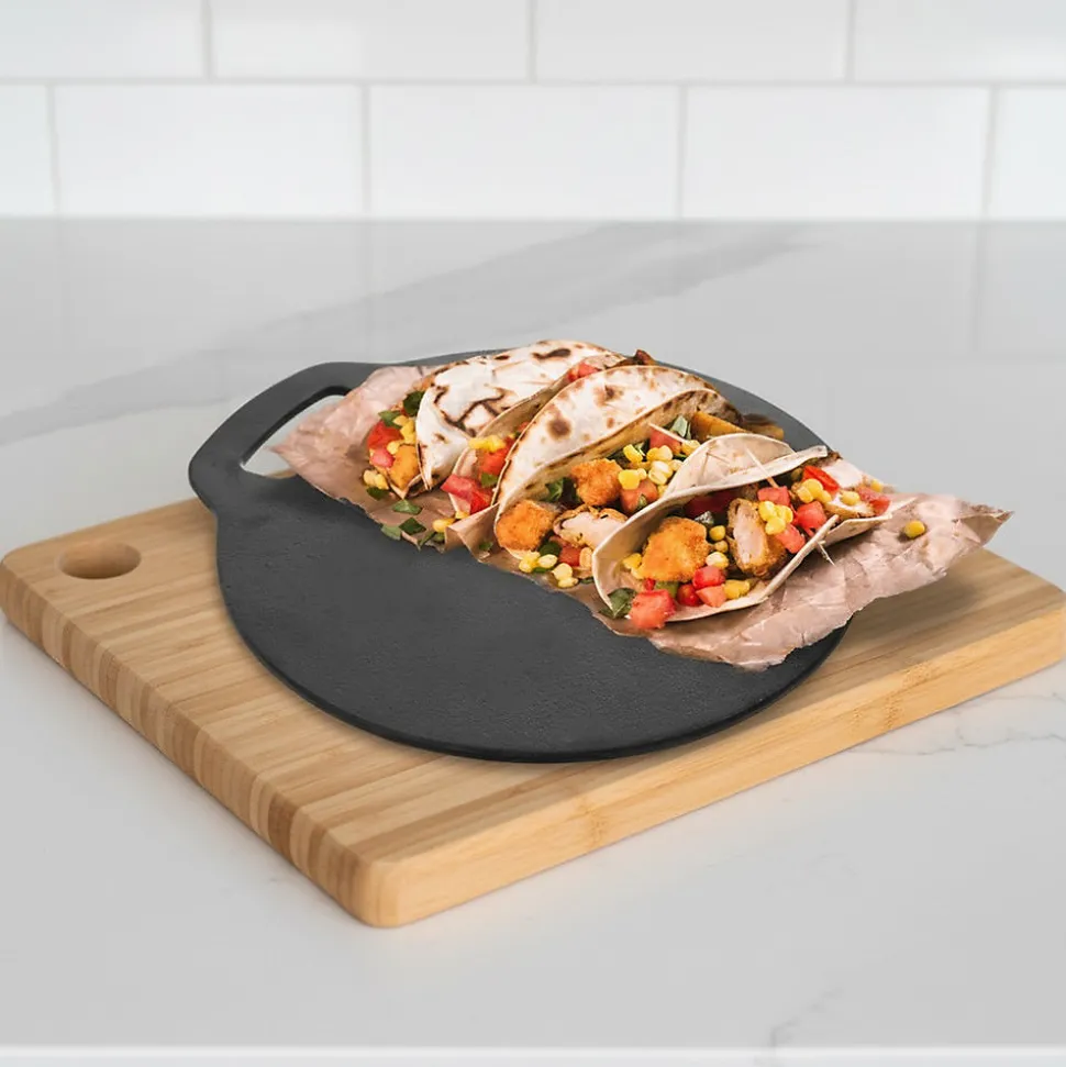 Litina Plaque En Fonte Pour Tortillas Et Crêpes Cuisson Uniforme Sur Feu Durable Et Polyvalente Pour Chefs A Domicile