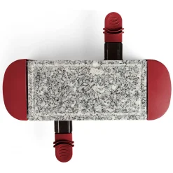 LIVOO DOC156RC - Appareil a raclette 2 personnes - 350W - Plateau amovible en granite - Pieds antidérapants - Rouge chili