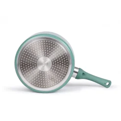 LIVOO MEN125VS set de 3 casseroles aspect pierre diamètres 16 - 18 - 20 cm en aluminium coloris Vert