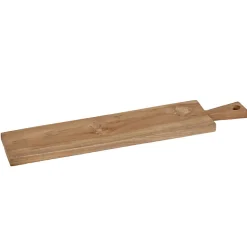 Longue planche à découper 60 cm en bois de teck avec manche - ELEA