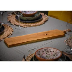 Longue planche à découper 61 cm en bois de teck avec manche - ERRA