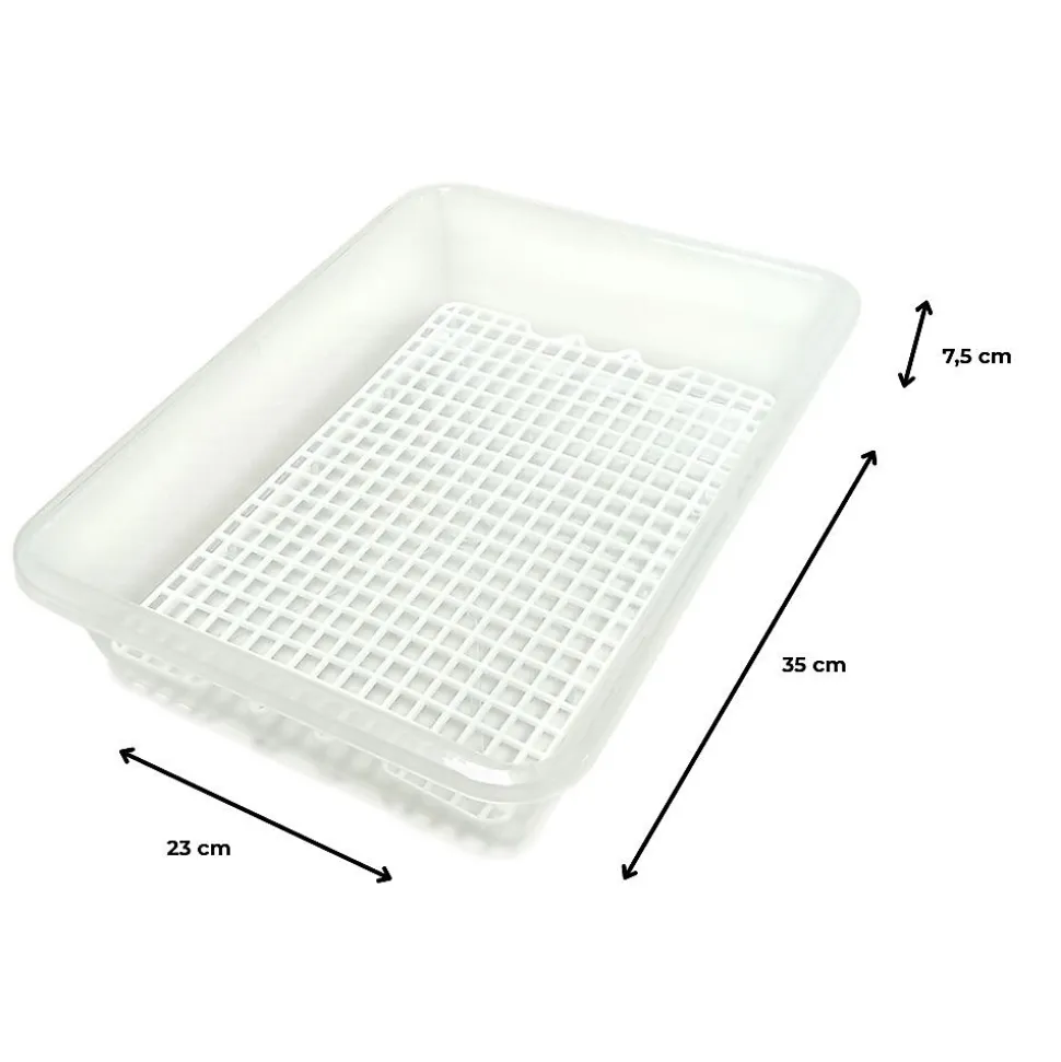 Lot 3 bacs de décongélation avec grille 4,2 L (couvercles de couleurs assorties). Hôtellerie, restauration, cuisines. Sans BPA